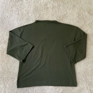 Banana Republic Olive Mock Neck Top, Size M
